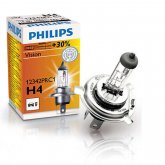 Автомобильная галогеновая лампа Philips H4 12V 60/55W (P43t) Vision (Premium +30%) 12342PRC1